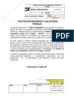 Sistema Gestión Seguridad Salud Trabajo Política