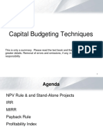 Capital Budgeting Techniques