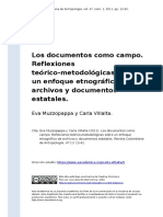 MUZZOPAPPA y VILLALTA (2011) - Los Documentos Como Campo PDF