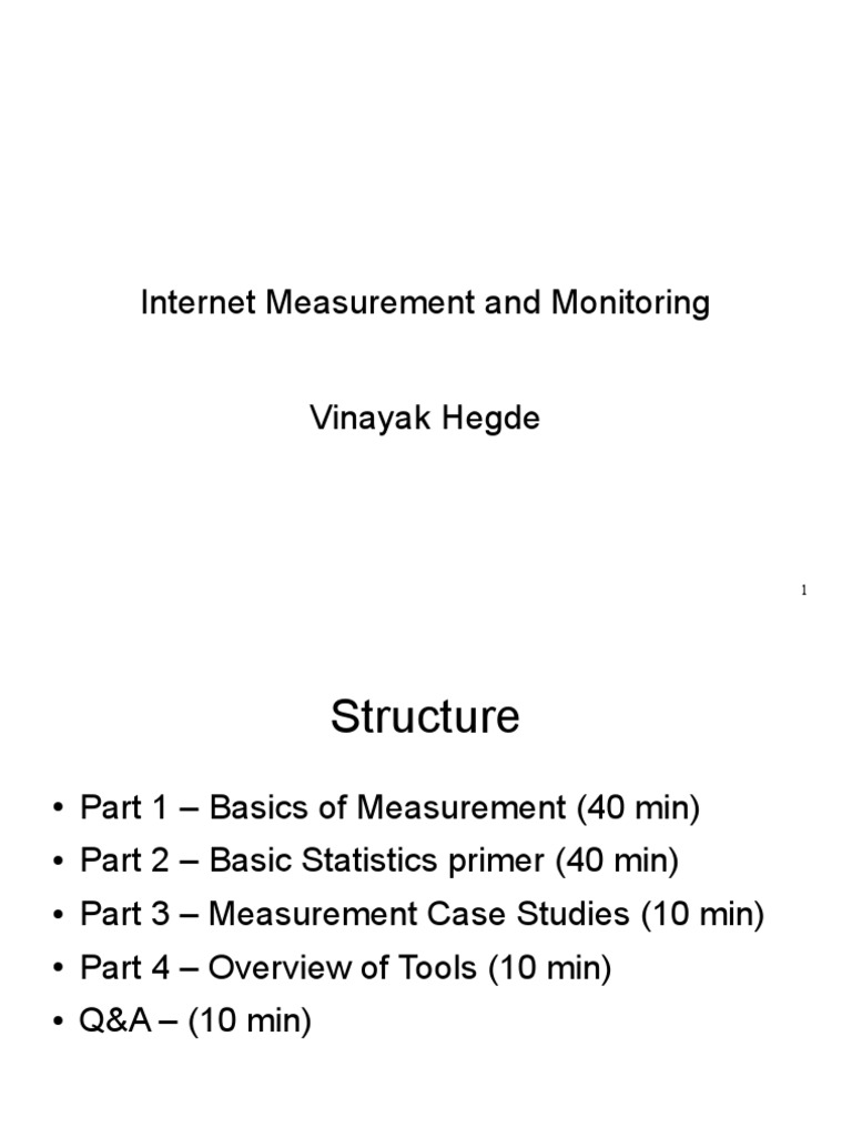 Internet Measurement Techniques Overview | PDF | Sampling (Statistics ...
