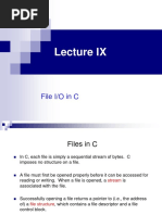 File I/O in C