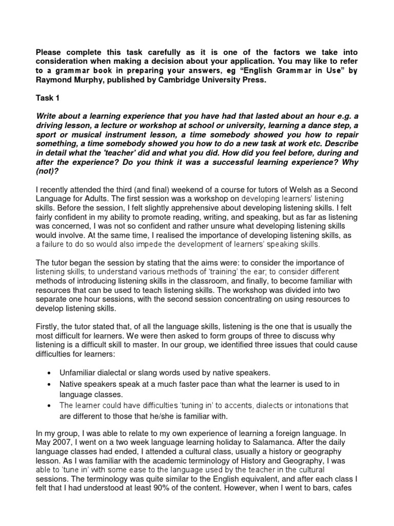 Celta assignment word count image