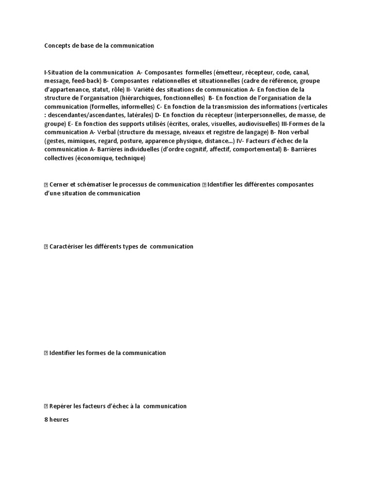 Concepts clés de la communication professionnelle | PDF | Entretien d ...