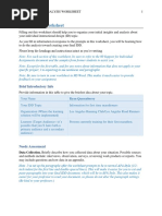 IDD Analysis Worksheet: Brief Introductory Info