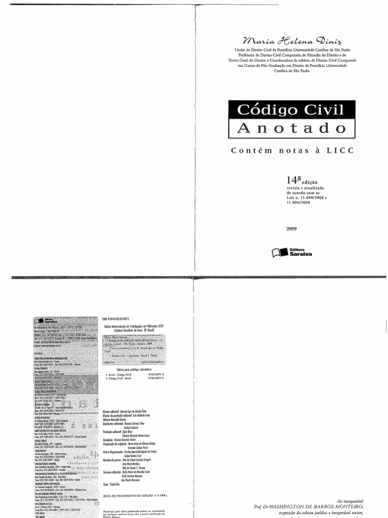 Codigo Civil Anotado Maria Helena Diniz 2009 PDF | PDF