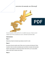 Cómo Crear Un Conversor de Moneda Con Microsoft Excel