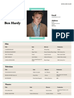 CV Ben Hardy PDF