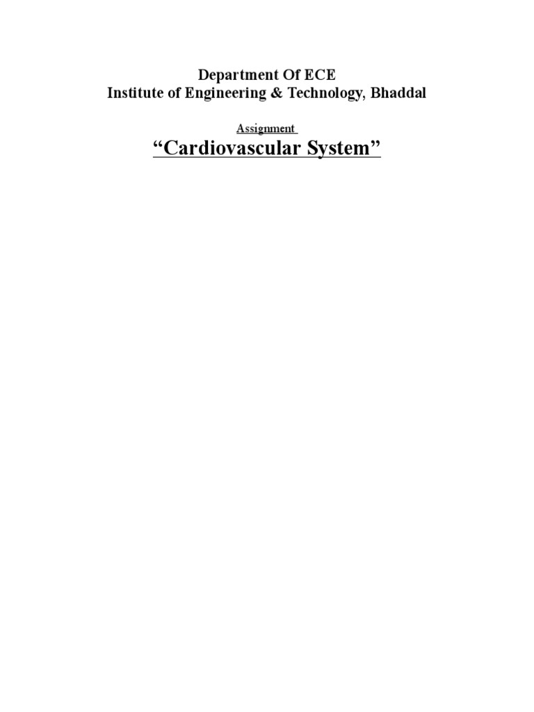 Cardiovascular System | PDF | Electrocardiography | Heart
