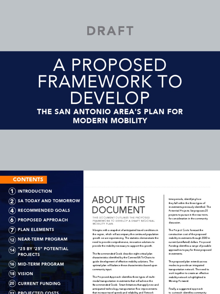 ConnectSA Framework Draft | PDF | Public Transport | Traffic