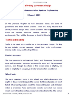 Factors affecting pavement design