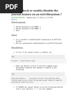 How To Check or Enable/disable The Journal Feature On An Ext4 Filesystem ?