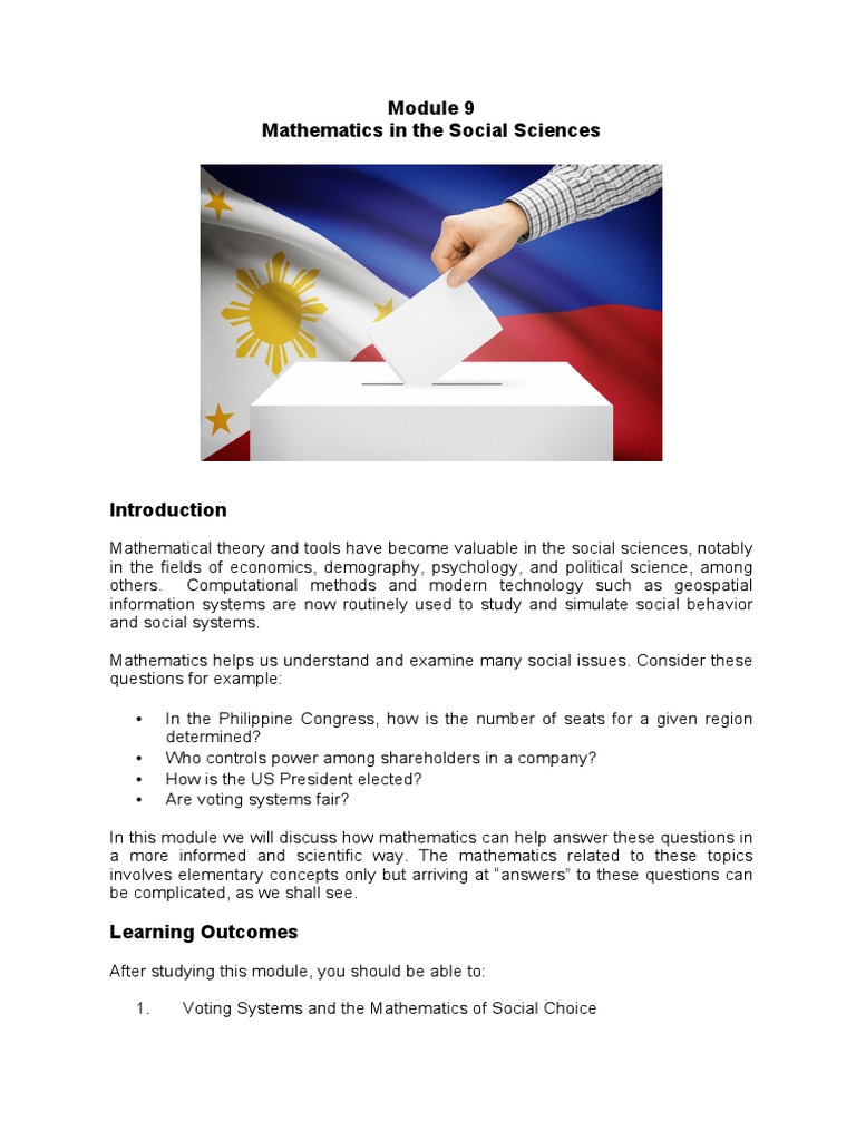 Mathematics of Voting Systems | PDF | Voting | Elections