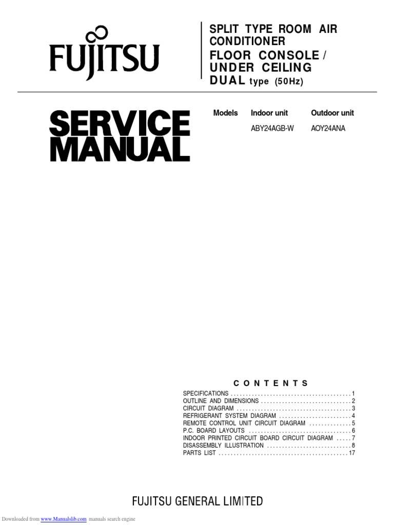 FUJITSU AIR CONDITIONER SERVICE MANUAL PDF visual data 8