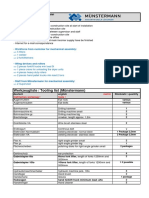 Werkzeugliste / Tooling List (Münstermann) : Requirements of Münstermann Before Start of Installation