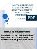 Valuation Standards Relevance To Present Context To Profession