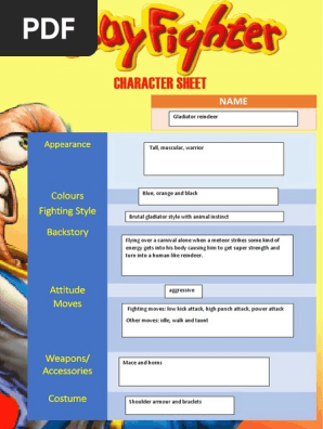 reindeer gladiator profile sheets