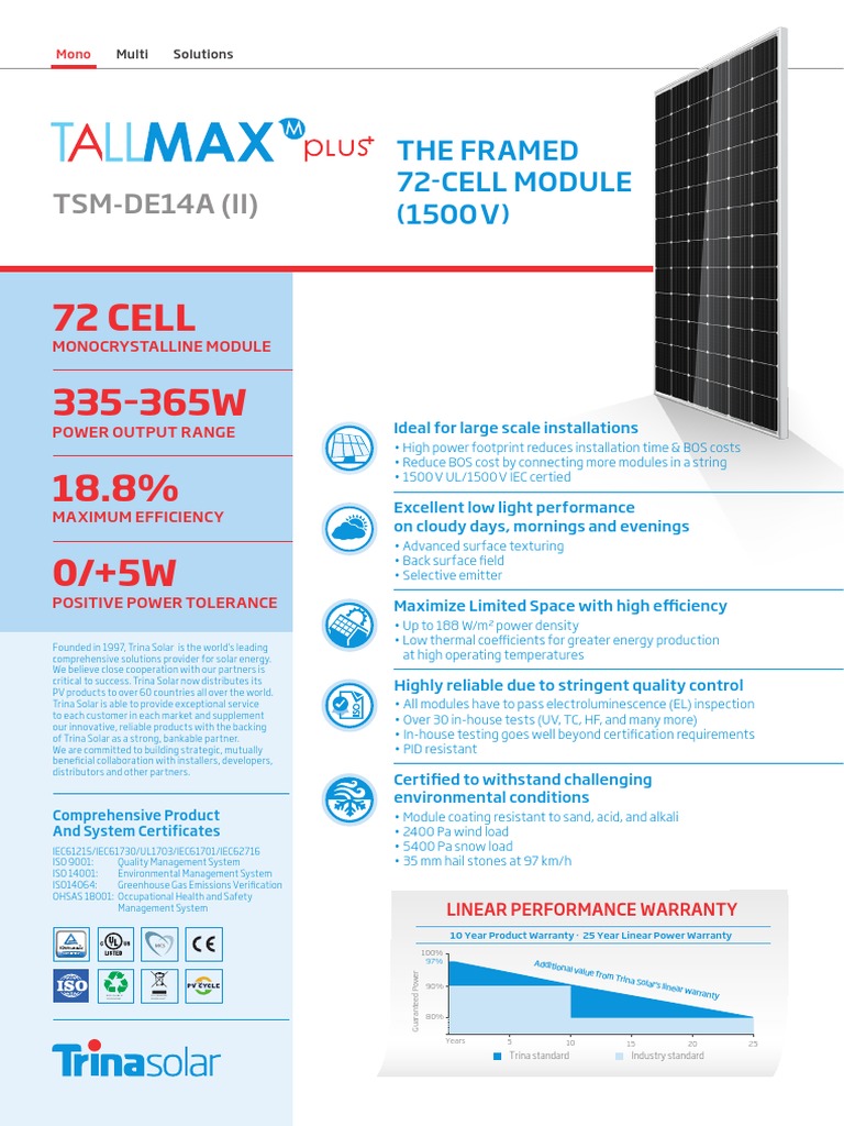 Data Sheet PV Modules | PDF | Solar Panel | Photovoltaics