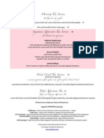 Ritz London Afternoon Tea Menu | PDF | Tea | Hot Drinks