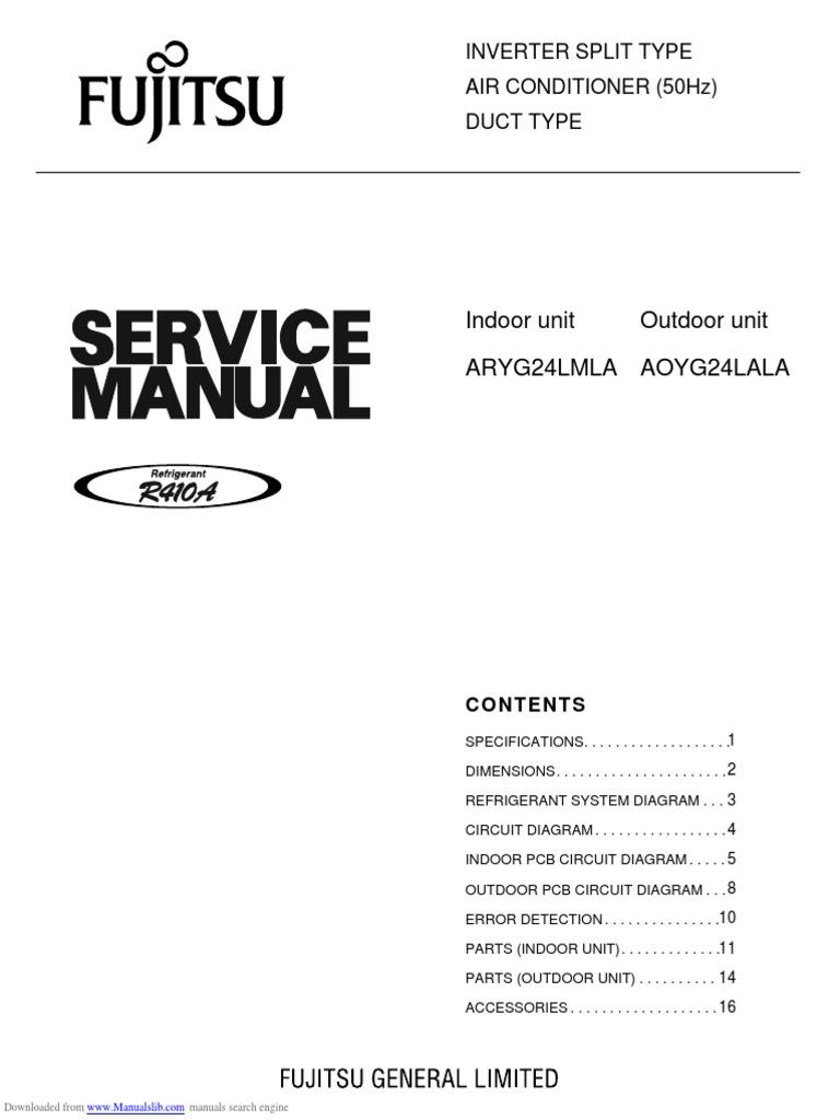 Fujitsu Air Conditioner Remote Control Manual / Fujitsu Asyg14lmcb