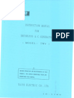 Instruction Manual For Brushless A.C. Generator PDF