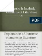 Extrinsic Intrinsic Elements of Literature PPT New