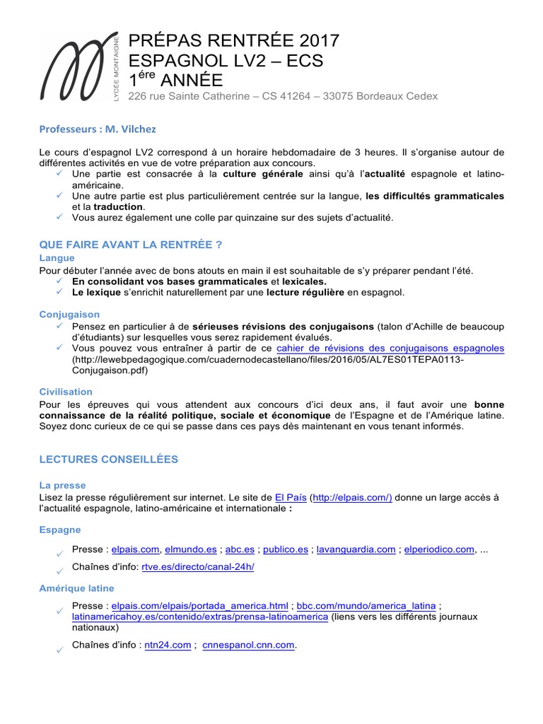 Traduction Espagnol
