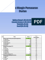 Analisis Margin Pemasaran Durian