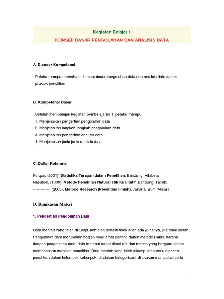 Konsep Dasar Pengolahan Dan Analisis Data Pdf