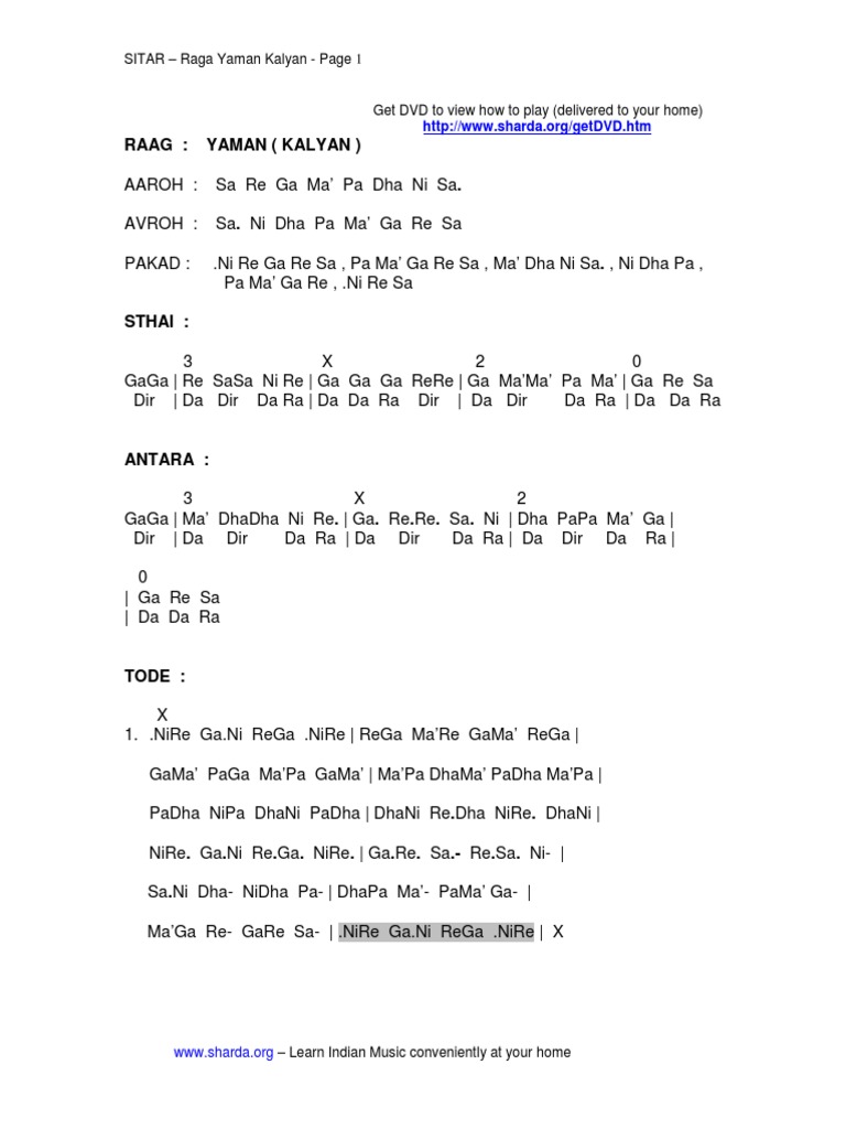 Sitar Yaman 1 Pdf Pdf