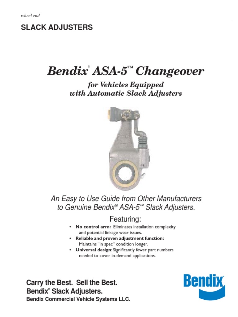 Bendix ASA-5 Changeover: Slack Adjusters | PDF