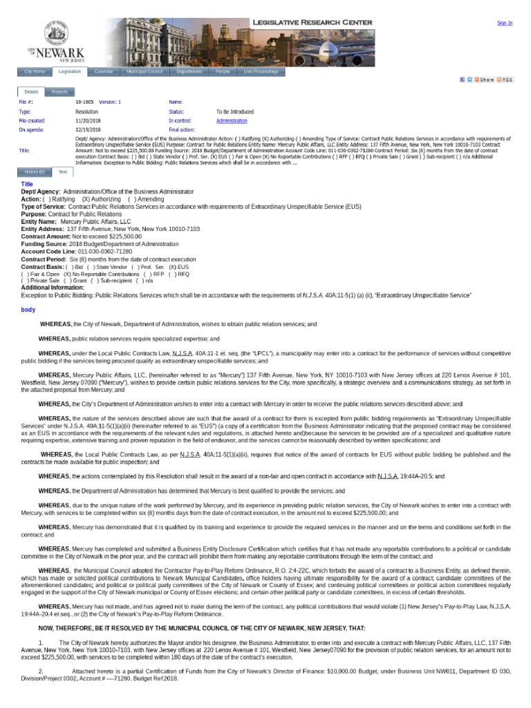 Mercury Public Affairs Contract PDF