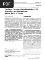 The Road Pavement Condition Index (PCI) Evaluation and Maintenance