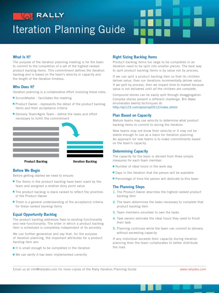 Iteration Planning Guide | PDF | Scrum (Software Development) | Business