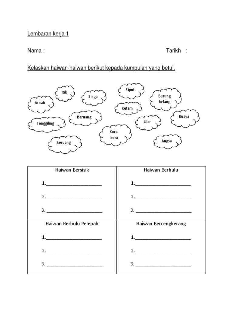 Ujian Sains Tahun 3  Soalan Sains Tahun 3  Kegigian haiwan dlp