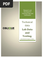 Technical Data: Lab Data and Testing