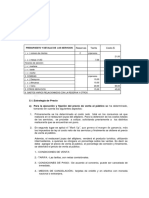 Presupuesto y Detalle de Los Servicios