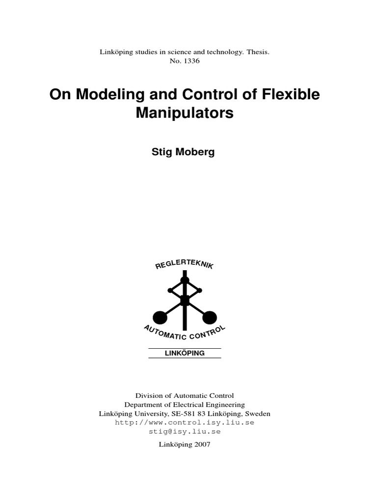 On Modeling and Control of Flexible Manipulators ...