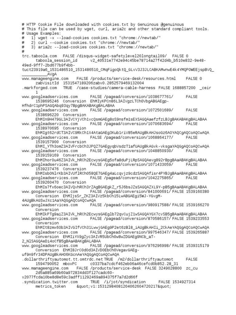 Google Ad Services Cookie Data | PDF | Computers