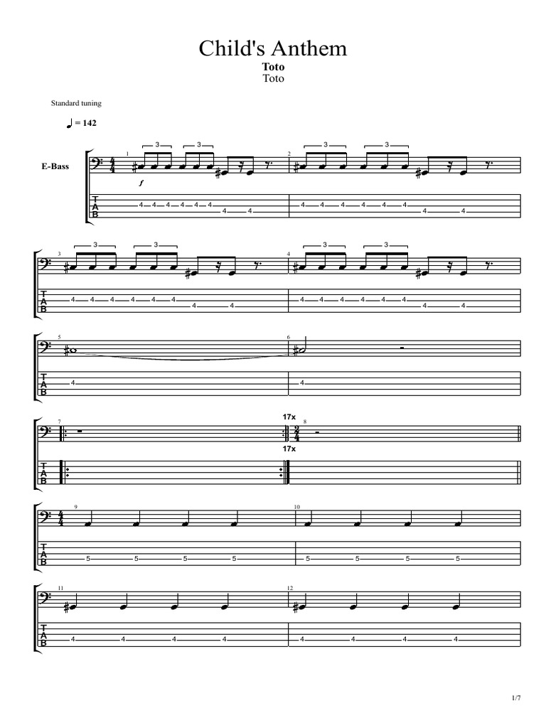 Toto Child's Anthem PDF