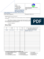 Routing Slip For Cot Submission