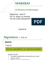 Algoritmos 1S2018 TurmaA Aula01