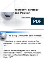 Microsoft: Strategy and Position: Brian Wells, MPH