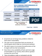 Analysis On Ic Engine Performance by Using Nanoadditives: Name Roll No Contribution No of Meetings