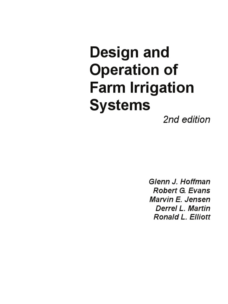 Design and Operation of Farm Irrigation Systems 2nd Edition PDF, PDF, Water Resources