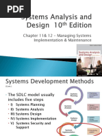 Chapter 11& 12 - Managing Systems Implementation & Maintenance