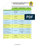 Jadwal Poli Keseluruhan