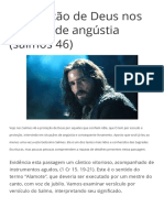 A proteção de Deus na angústia