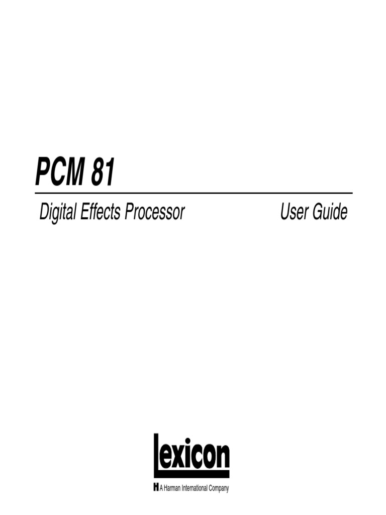 PCM81 User Guide Rev2 | PDF | Synthesizer | Electromagnetic Interference