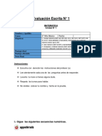 2do Matematica Prueba 1