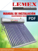 Manual de Instalación de Calentador Solar